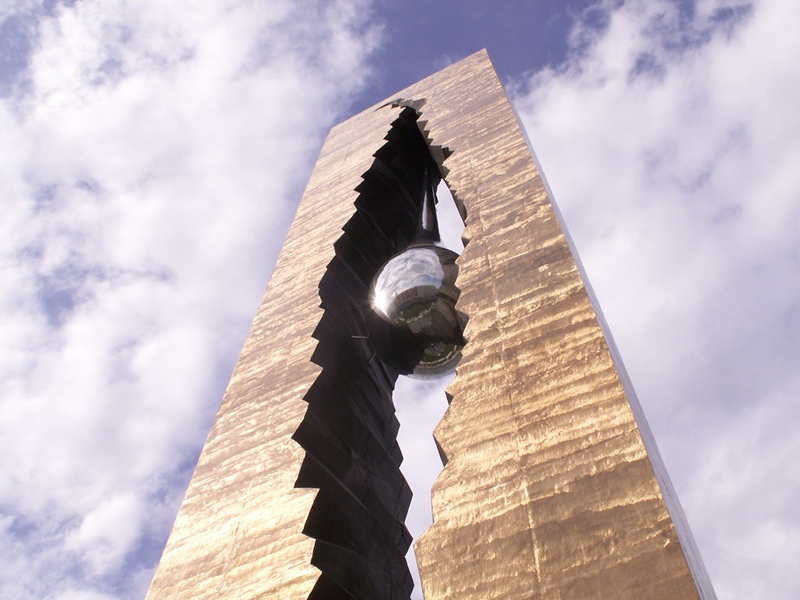 large bronze teardrop sculpture