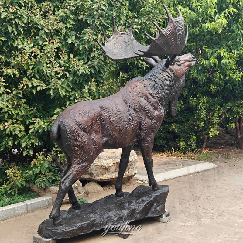life size moose garden sculpture