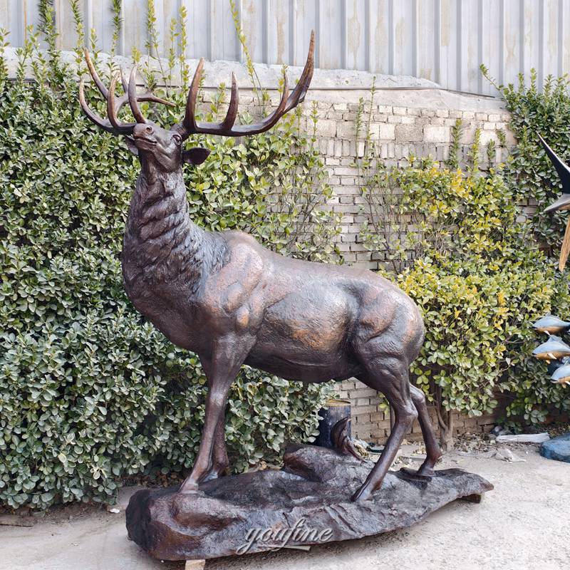 life size outdoor stag sculpture