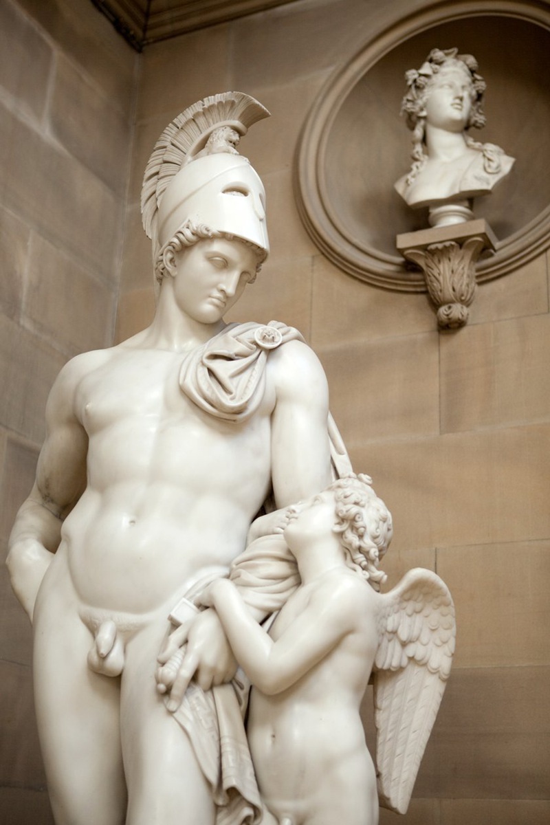 Mars marble sculpture