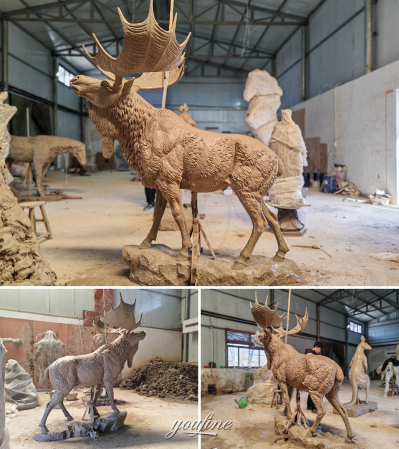moose garden statue Clay Model