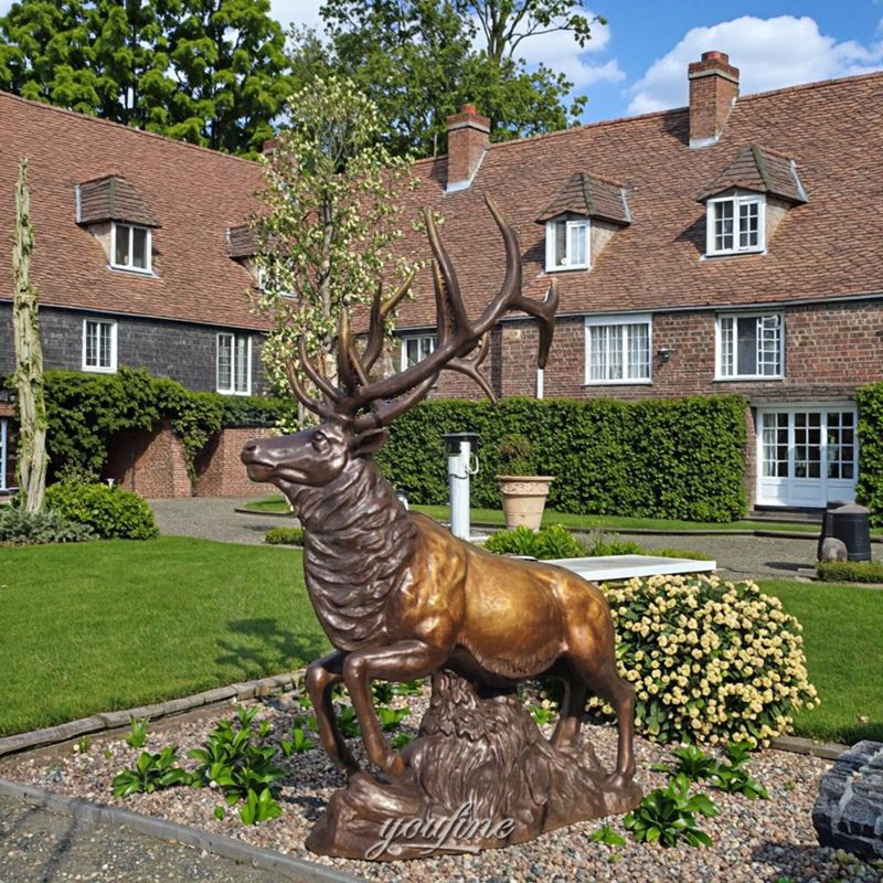 outdoor elk statue