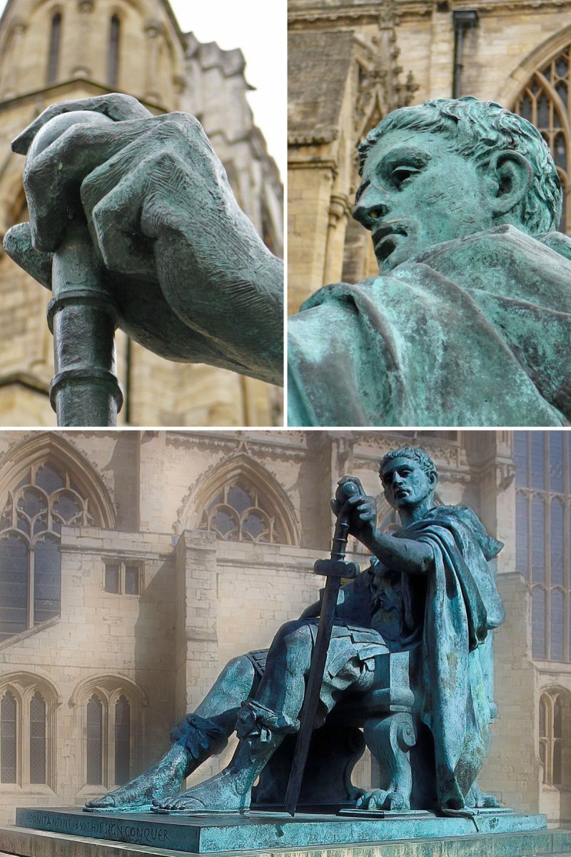 statue of constantine detail