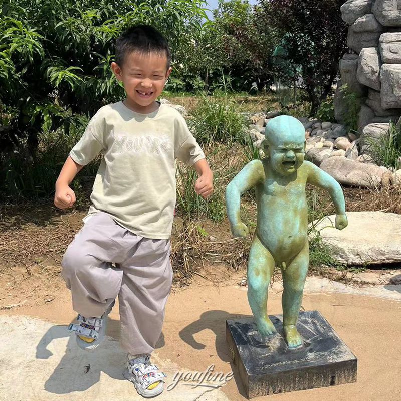 angry boy sculpture in YouFine factory