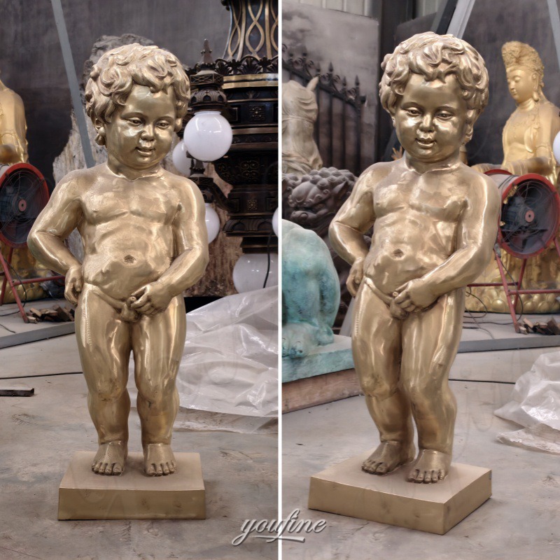 boy sculpture after polishing