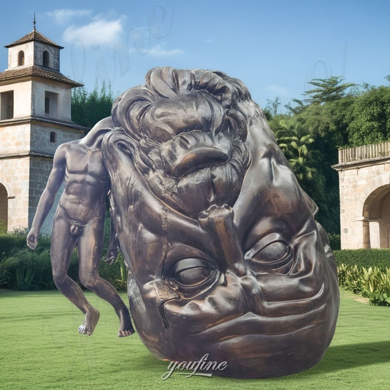 bronze the weight of thought sculpture