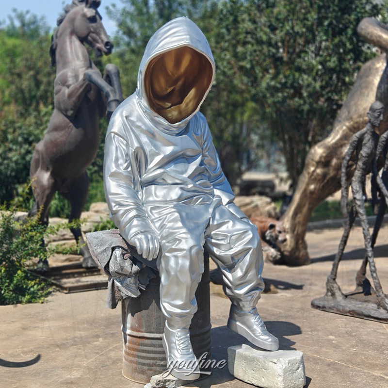 cast aluminum large astronaut statue