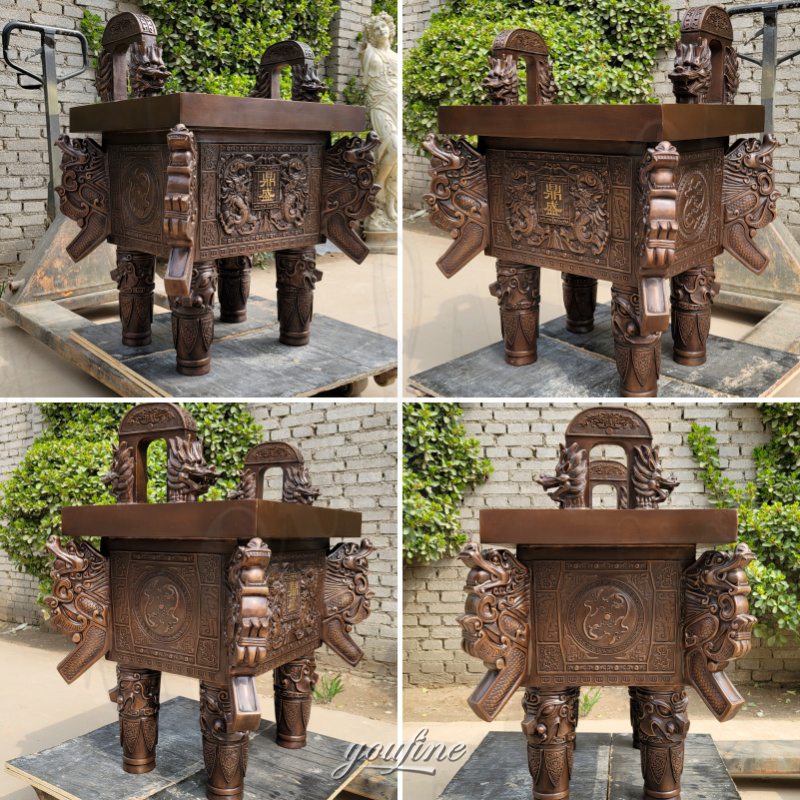 different angle of bronze ding