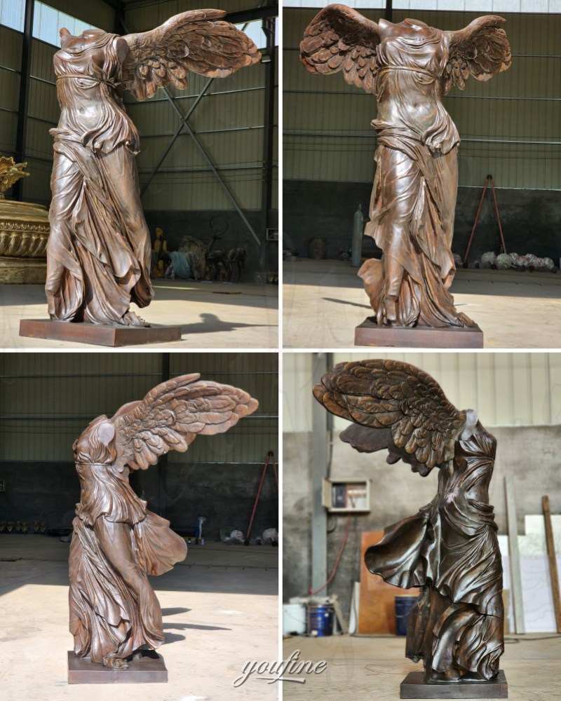 different angle of goddess nike statue