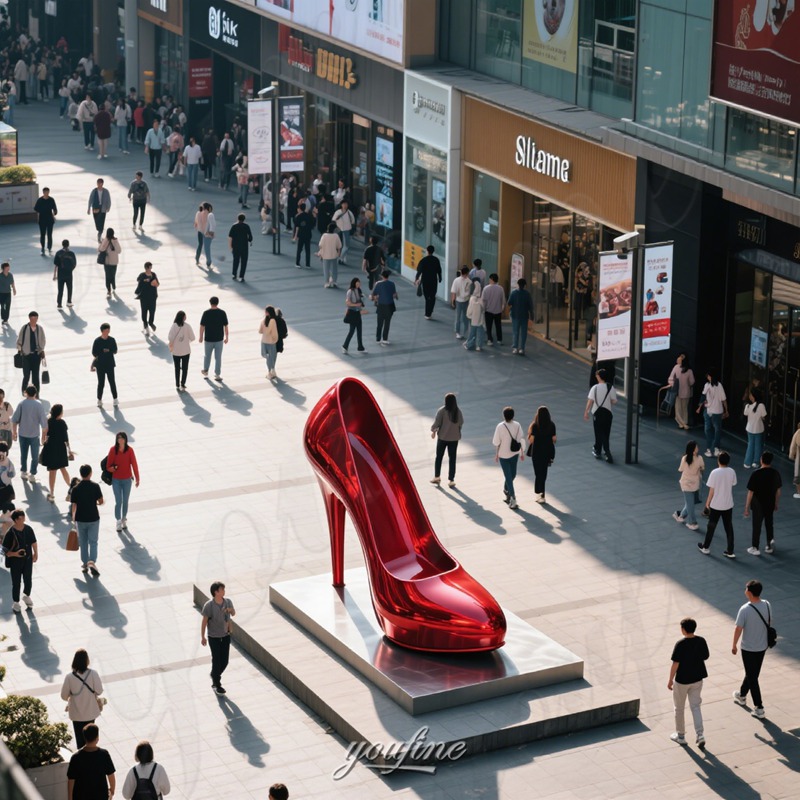 large high heel statue