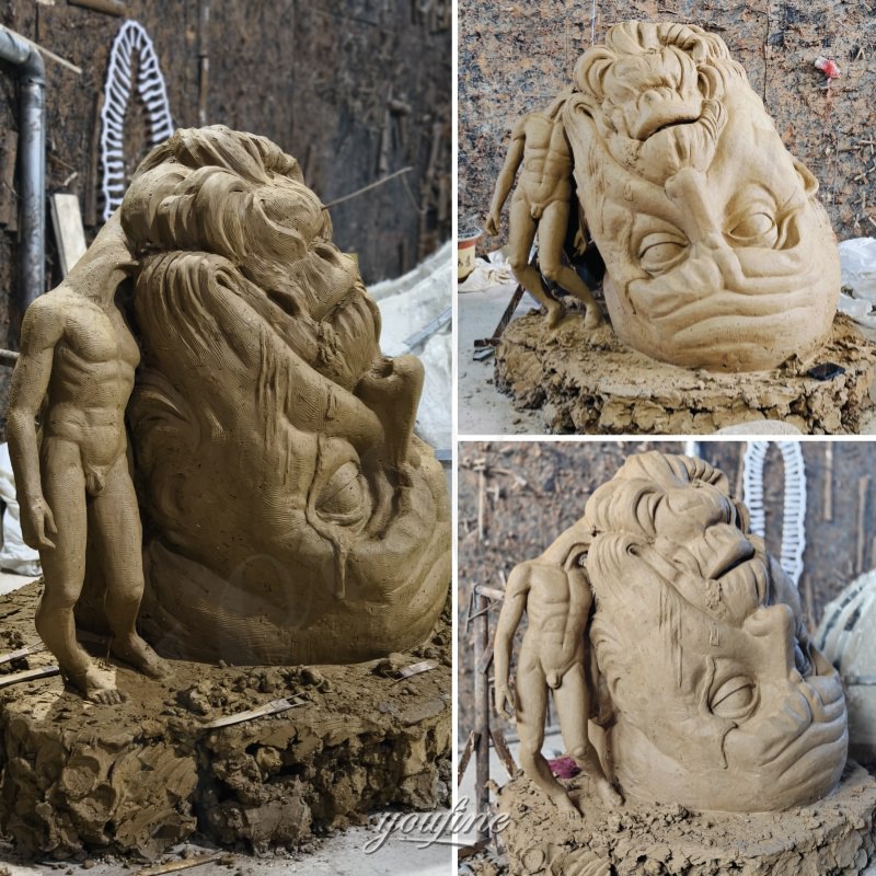 the weight of thought sculpture clay model