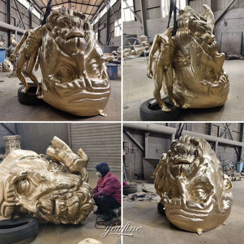 the weight of thought sculpture welding and polishing