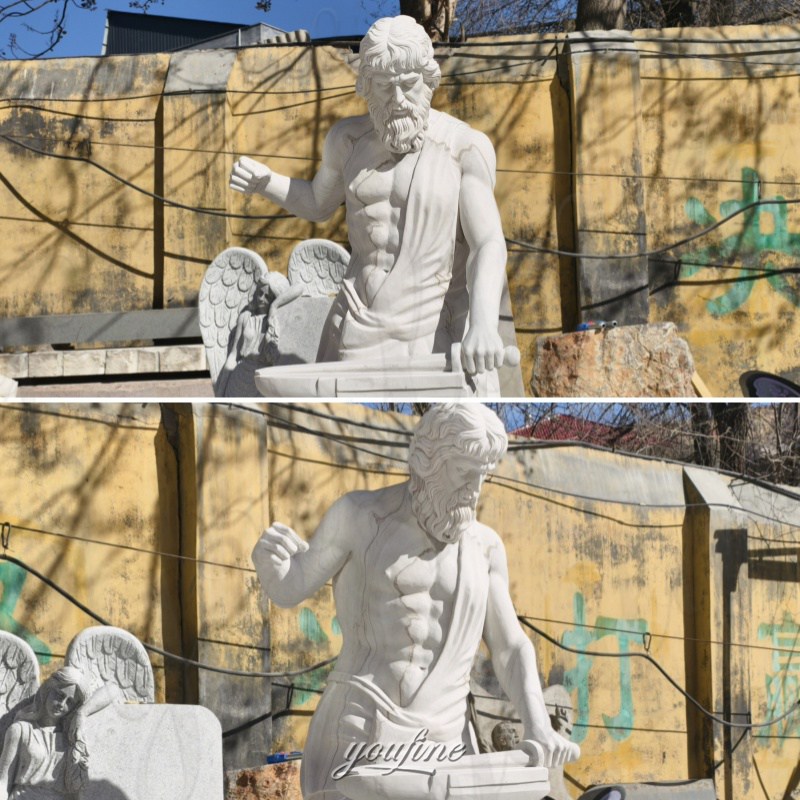 Ancient Greek Blacksmith God Hephaestus Statue details
