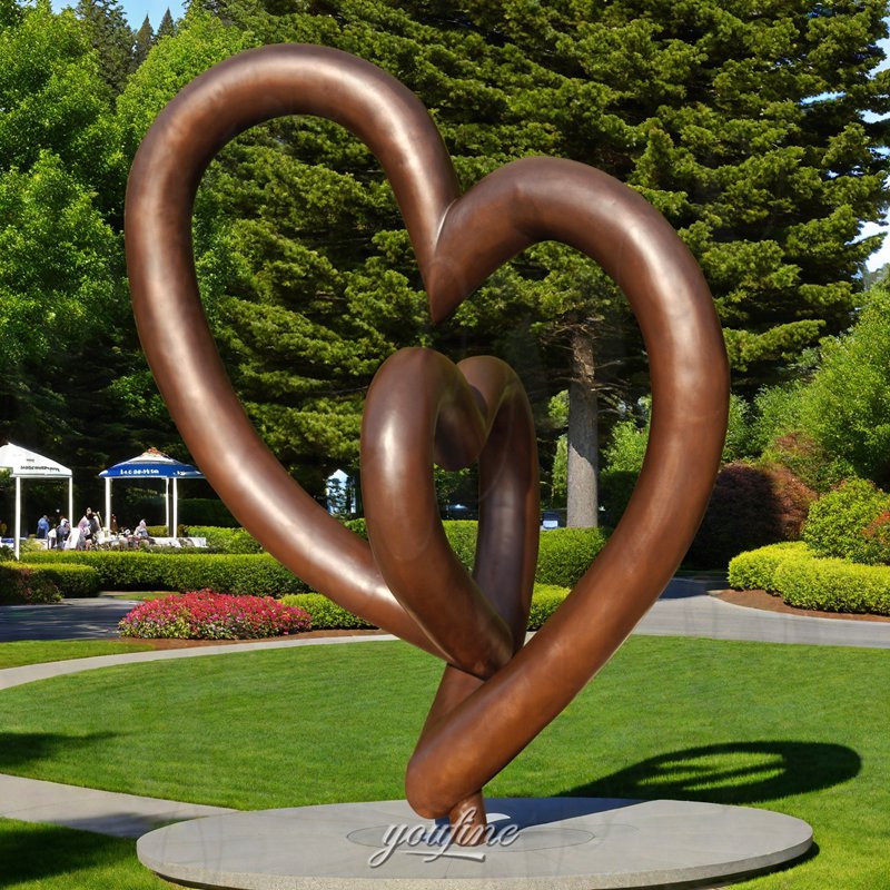 bronze heart sculpture