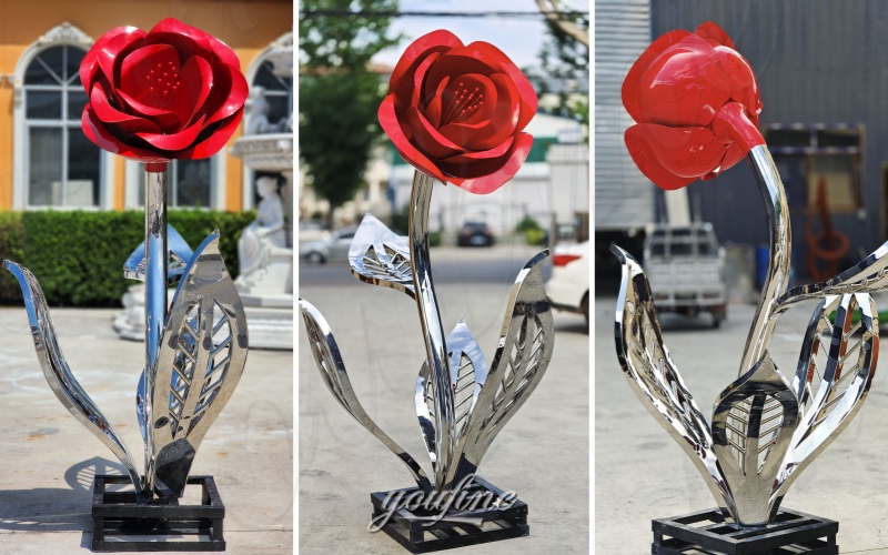 different angle of large metal flower
