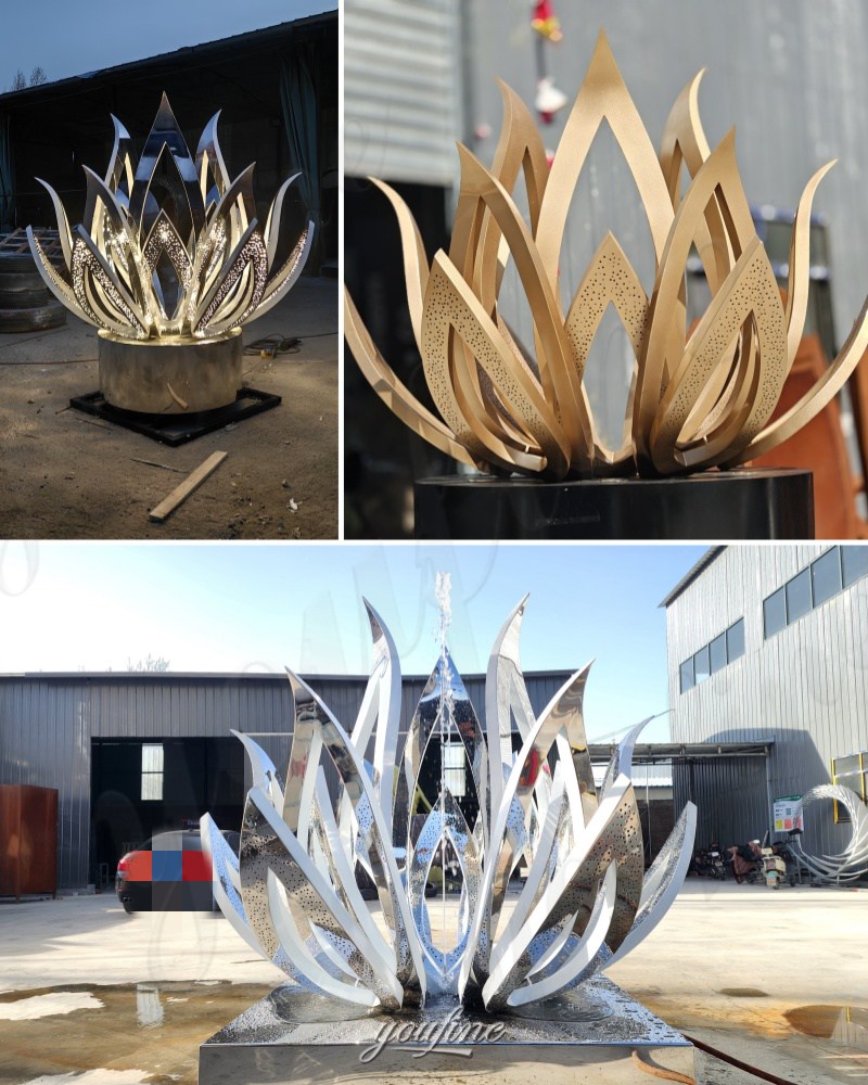 Different Design of Lotus Flower Sculpture