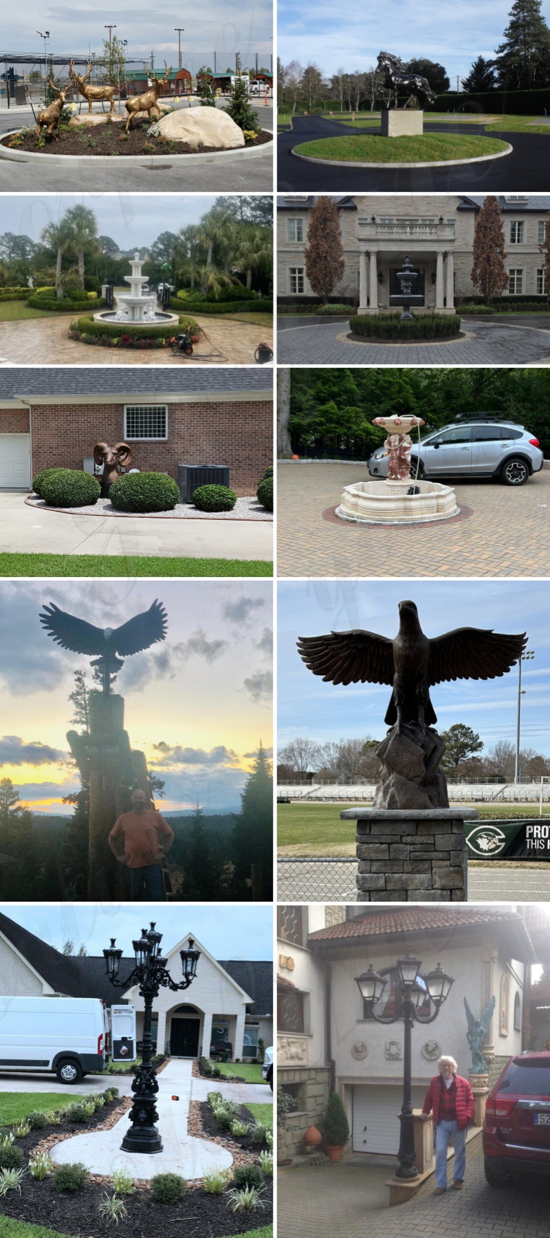 Driveway Statue Feedbacks from YouFine Different Customers