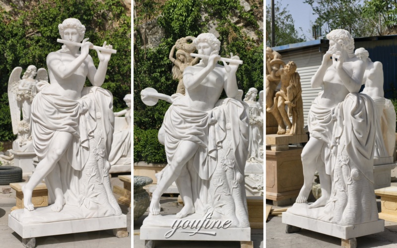 finished Music Acis Playing His Flute sculpture in factory