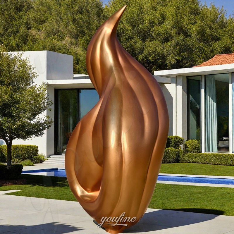 large abstract flame sculpture