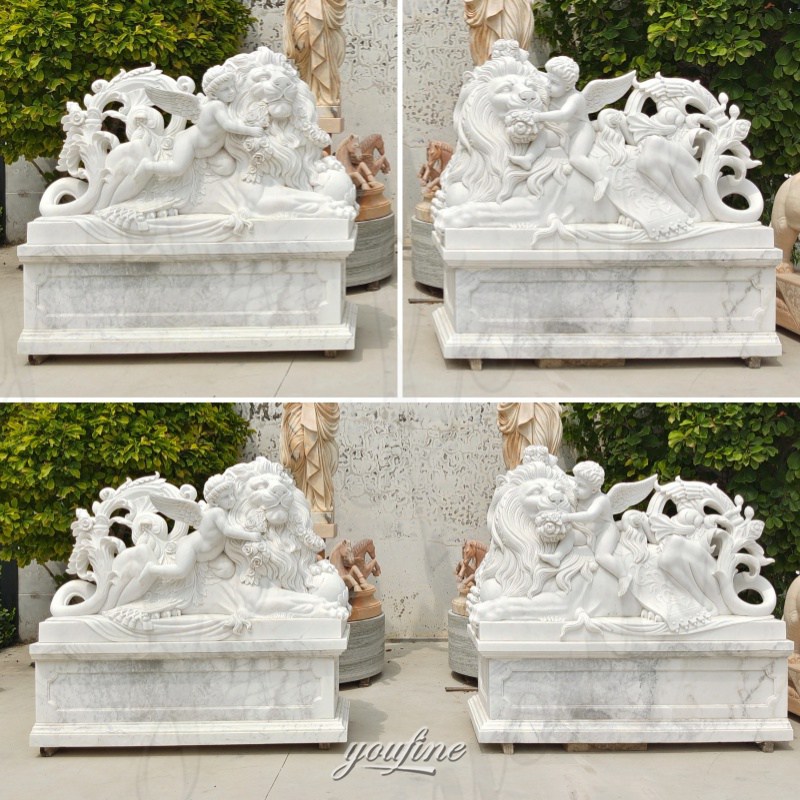 large garden lion statues in stock