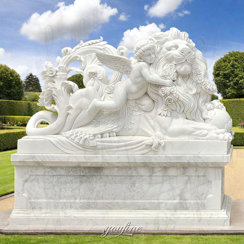 large garden lion statues