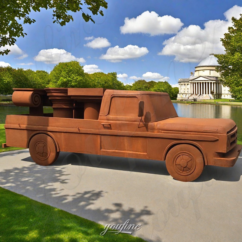 large metal automobile sculpture