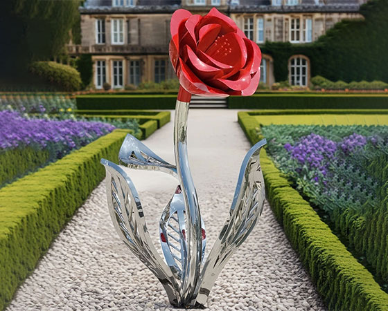 large metal flower outdoor