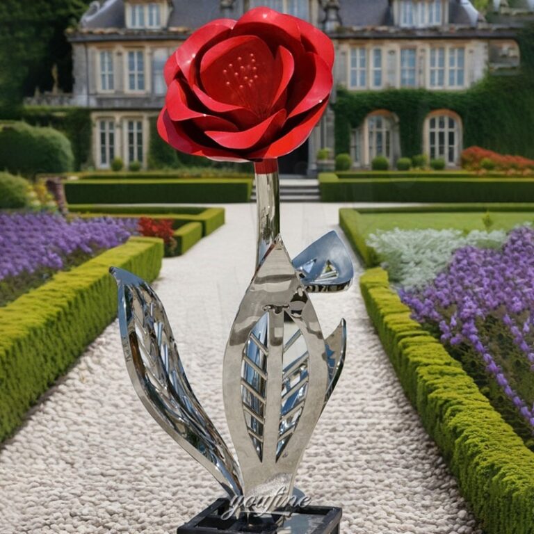 large metal flowers outdoor