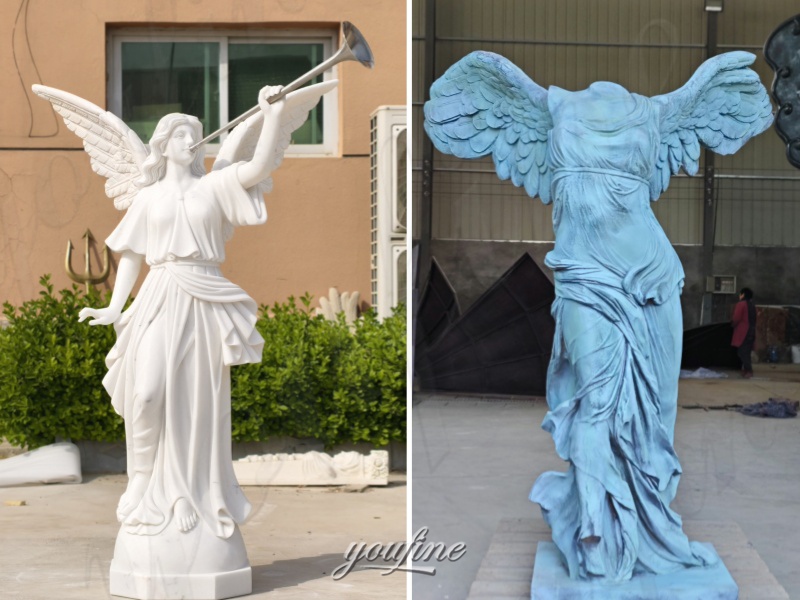 Marble Angle Statue vs Bronze Angel Sculpture