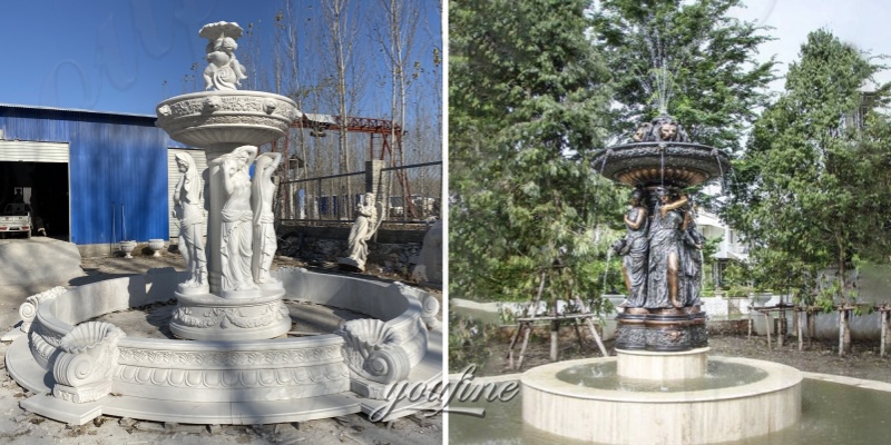 Marble Fountain vs Bronze Fountain