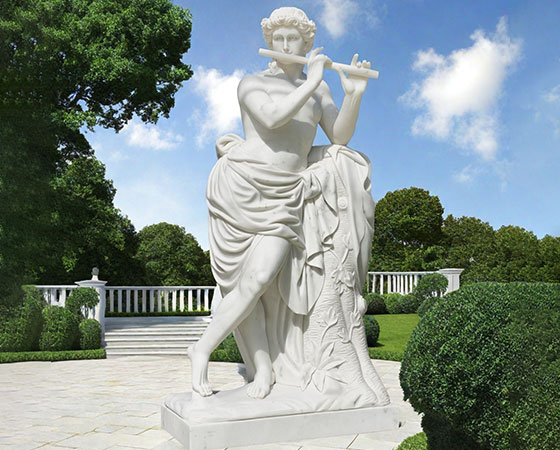 marble Music Acis Playing His Flute