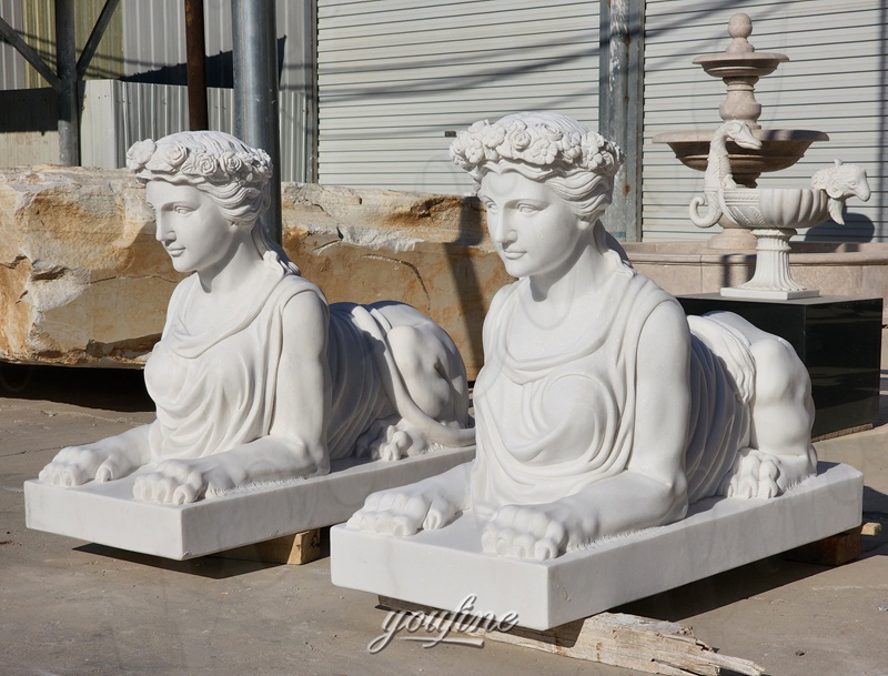 Marble Sphinx Statues