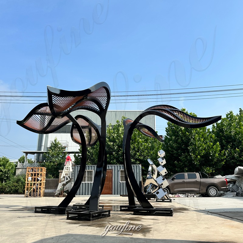 metal shade sculpture