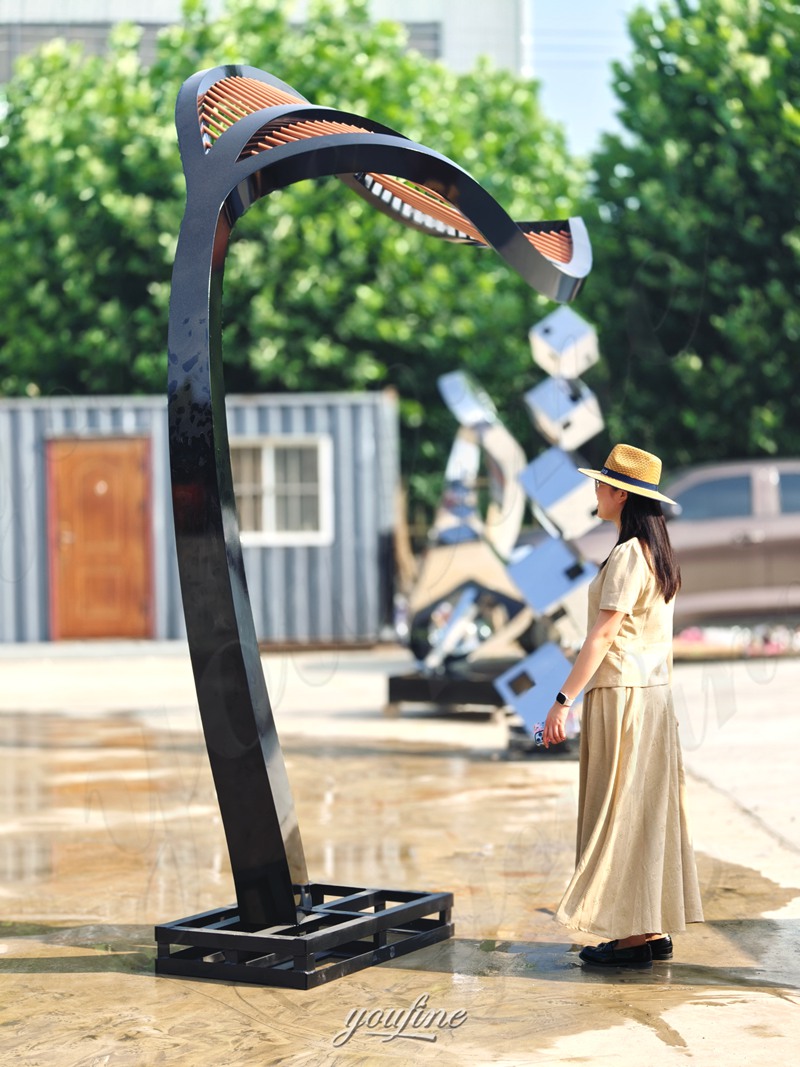 stainless steel shade sculpture
