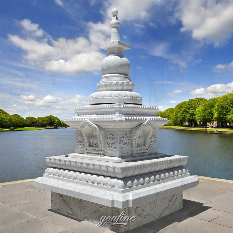 white marble stupa