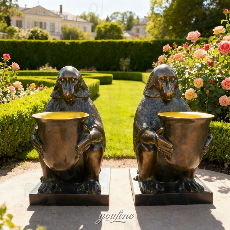 bronze baboon lamp
