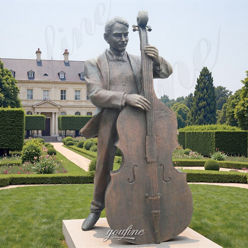 bronze musicians sculpture