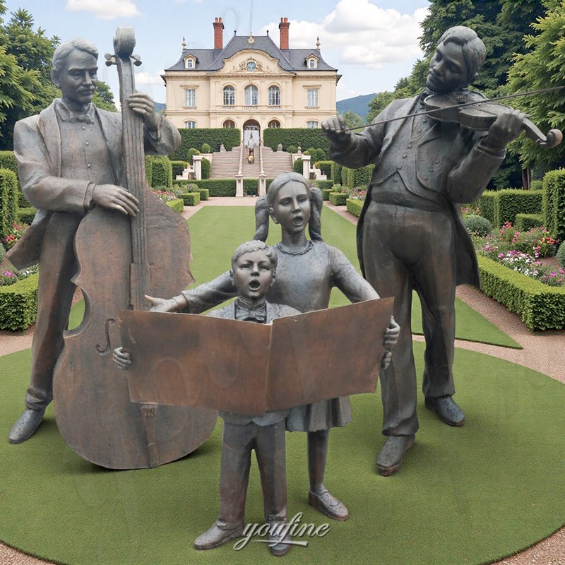 bronze sculpture musicians