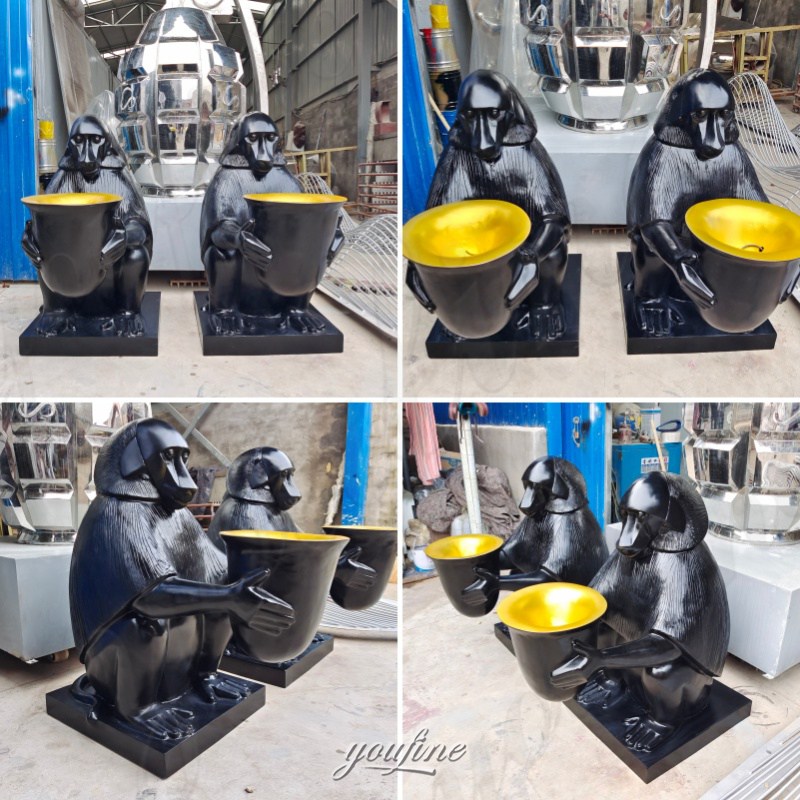 different angle of baboon lamp