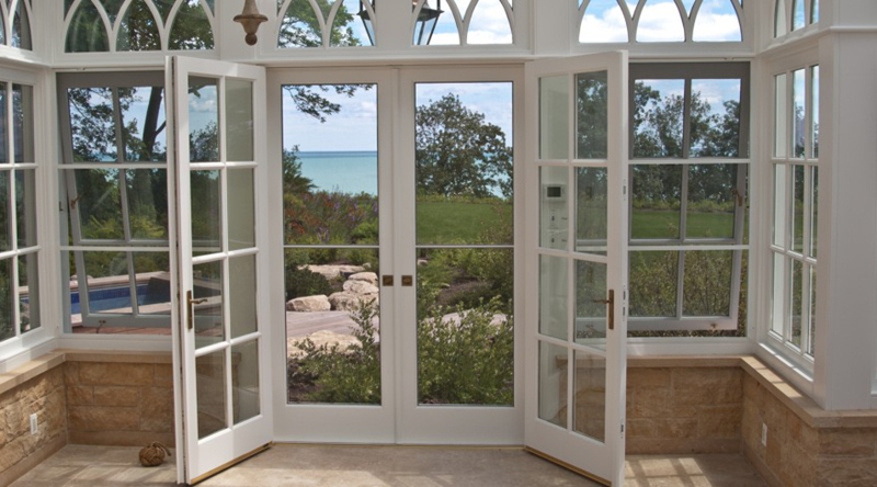 door of T shaped greenhouse