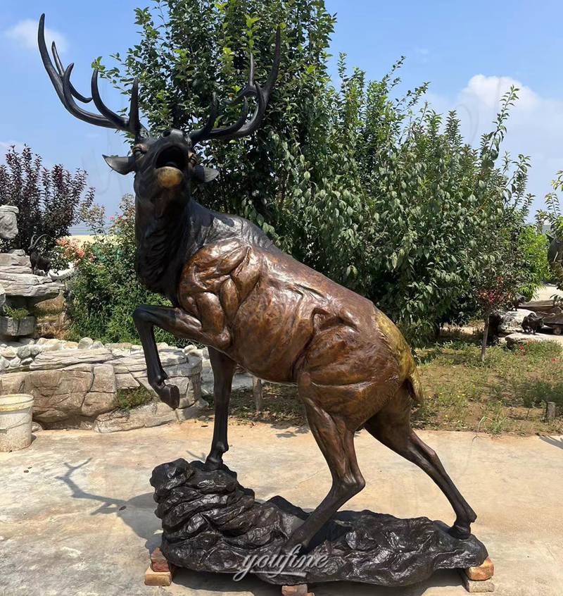 large stag garden statue