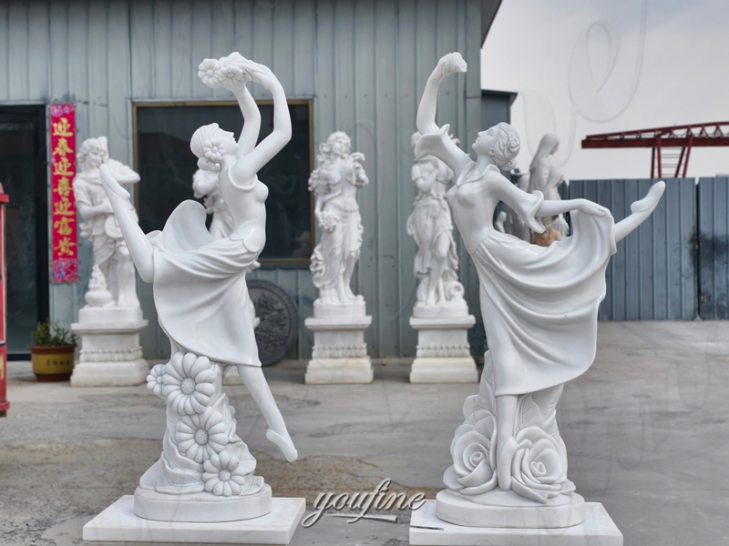 marble dancing lady sculpture