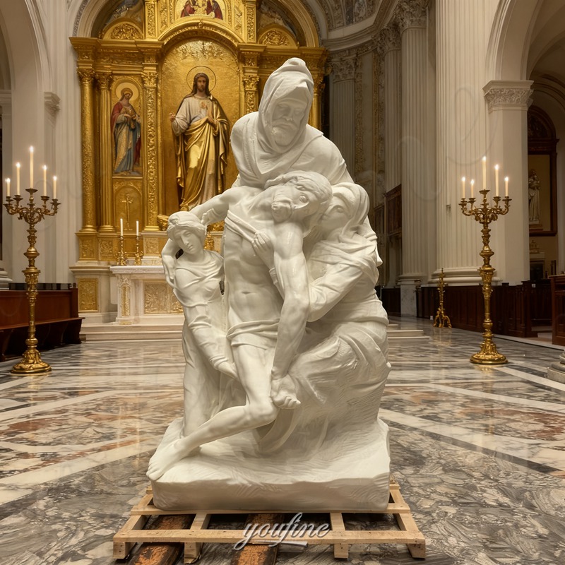 marble life size The Deposition sculpture