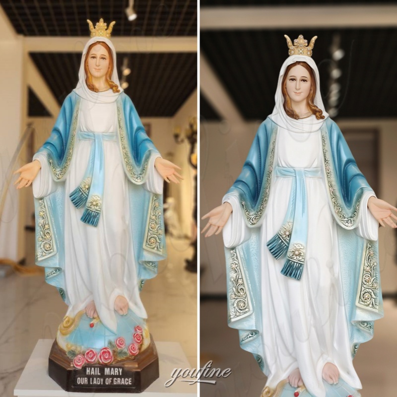 marble our lady of grace sculpture