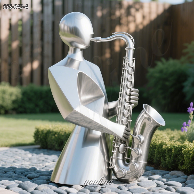 musician sculpture with instrument