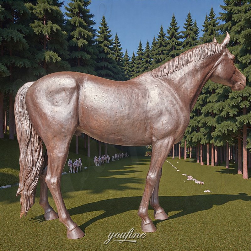 standing horse bronze statue