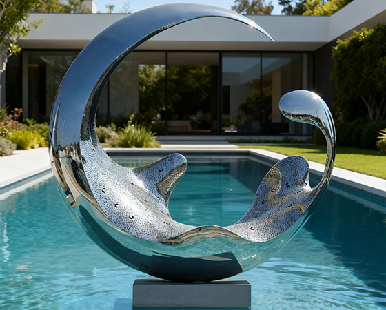water drop statue