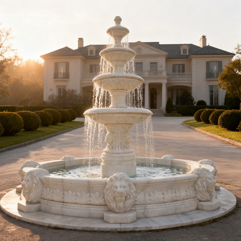 white Marble Estate Fountain