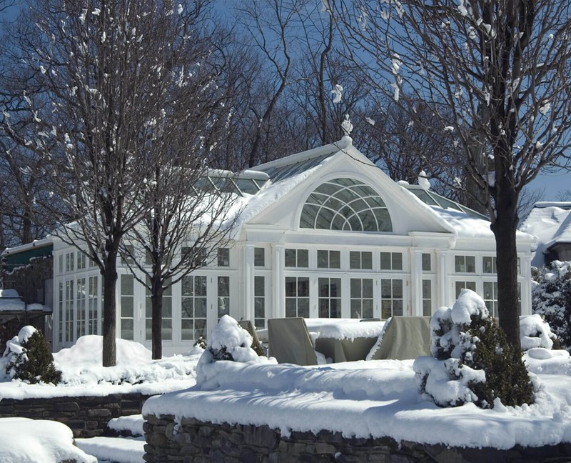 white victorian garden greenhouse