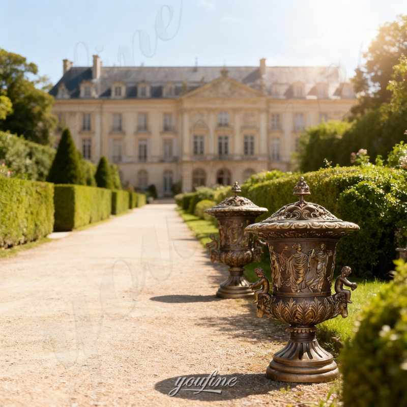 bronze planters for outdoor